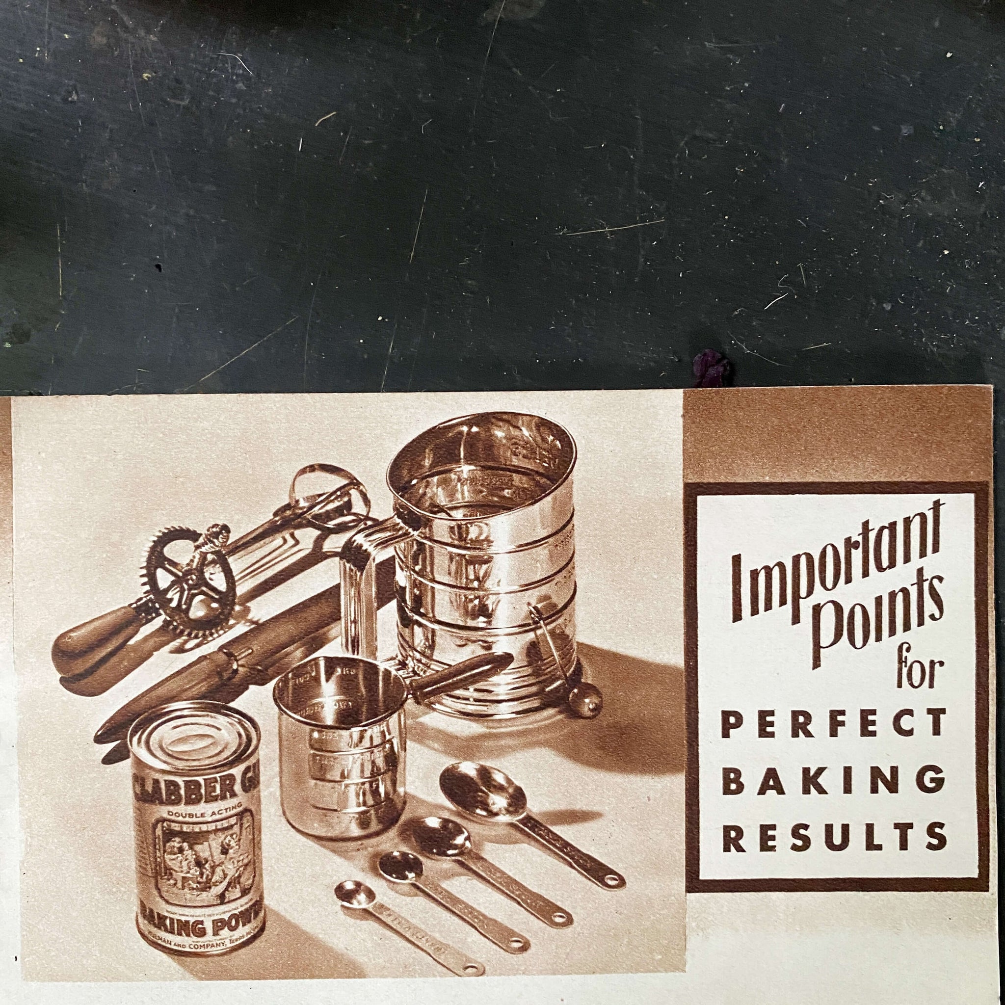 Vintage 1930s Clabber Girl Baking Booklet with Recipes