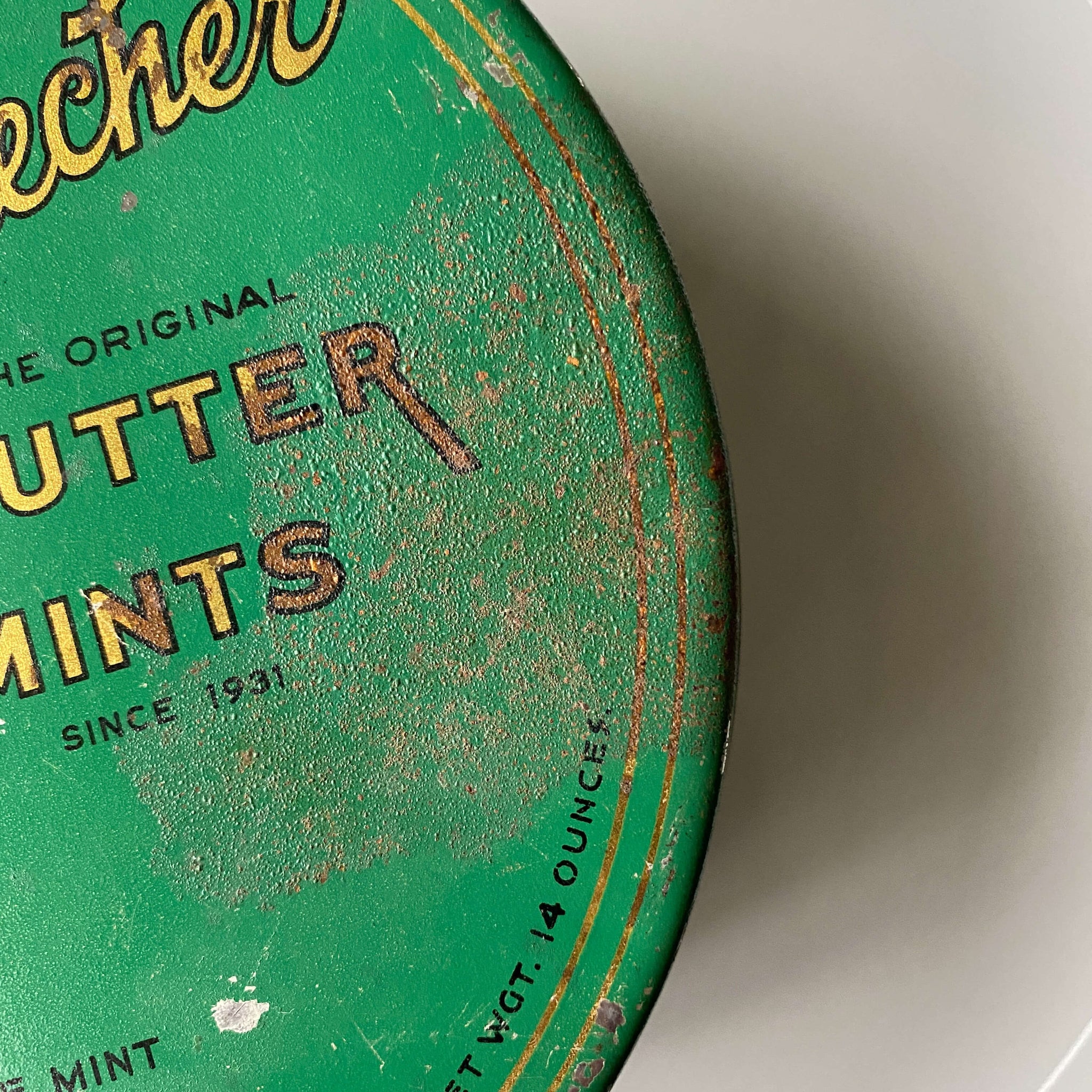 1950s Southern Home Old Fashioned Butter Candies Can Old & Original Tin  From Virginia 