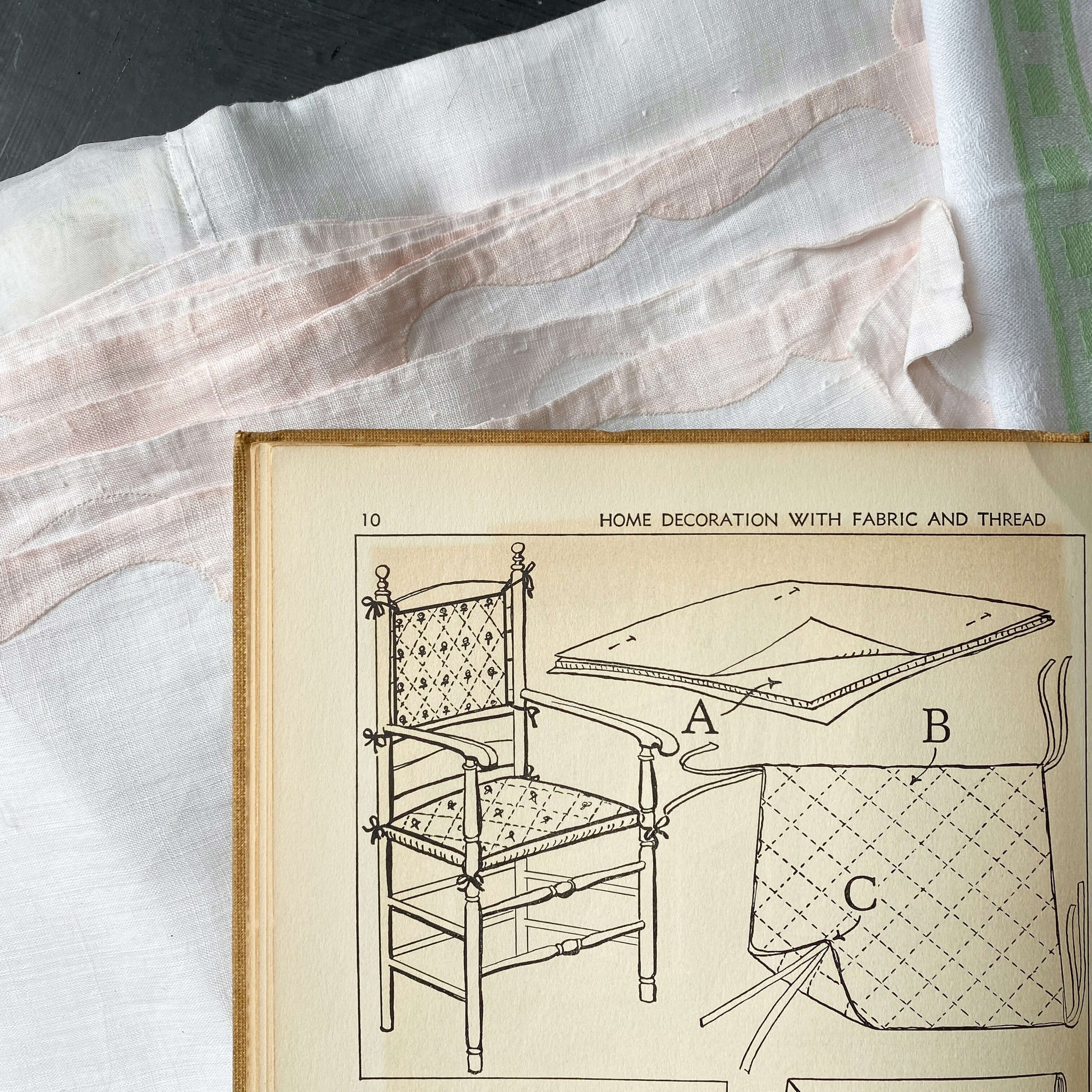 Vintage 1940s Interior Design Book - Home Decoration with Fabric and Thread - Ruth Wyeth Spears circa 1940