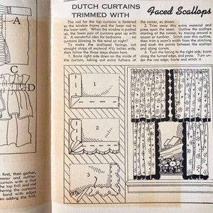 Vintage 1940s Interior Design Book - Home Decoration with Fabric and Thread - Ruth Wyeth Spears circa 1940