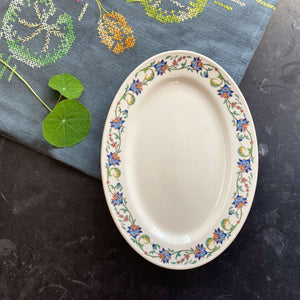 Vintage 1950s Mayer Restaurant Ware Small Platter - Tropic Pattern - True Ivory