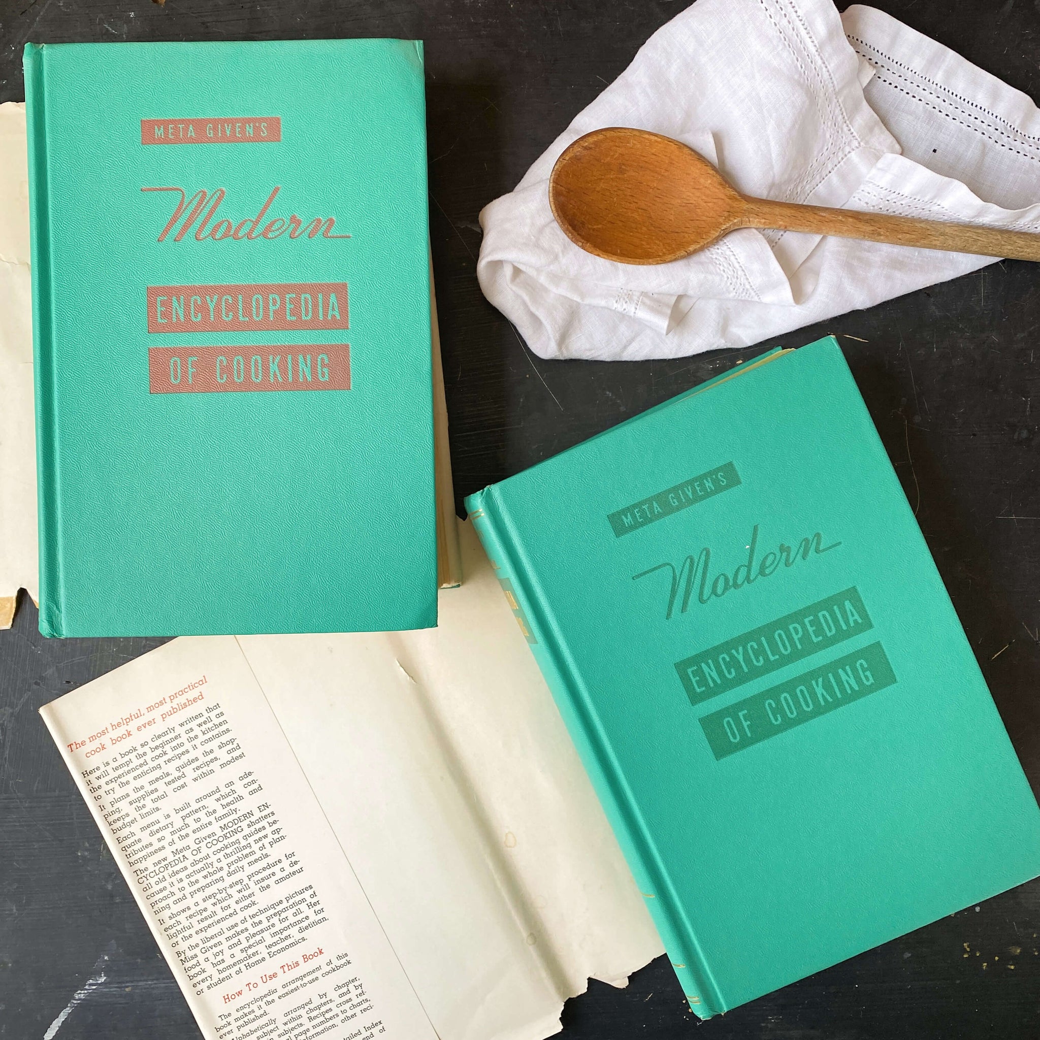Meta Given's Modern Encyclopedia of Cooking - 1959 Edition - Two Volume Set - Book Club Edition