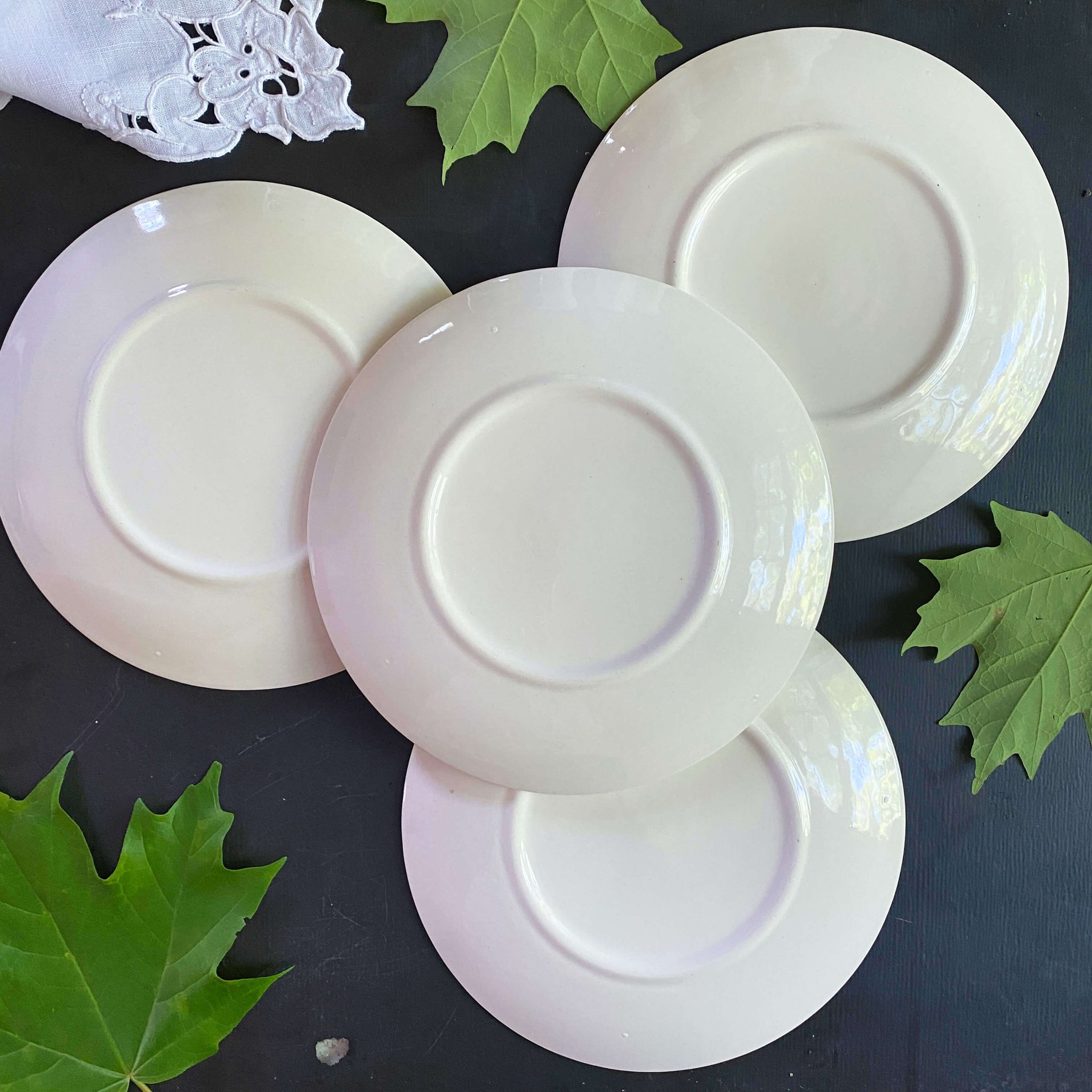 Vintage Maple Leaf Bread and Butter Plates by Salem China Co circa 1960s