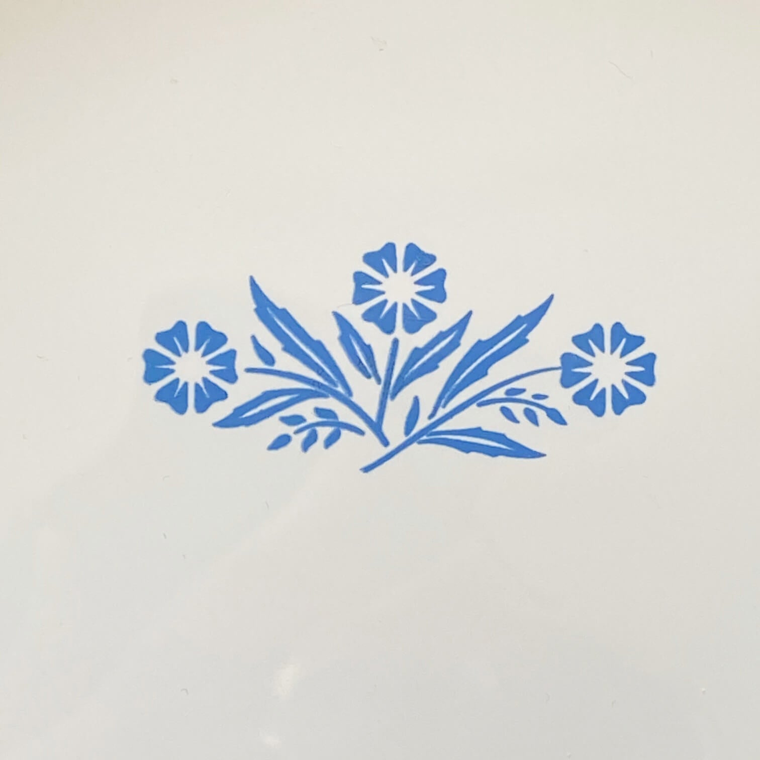Vintage 1970s Corningware Pie Dish - Blue Cornflower Pattern P-309