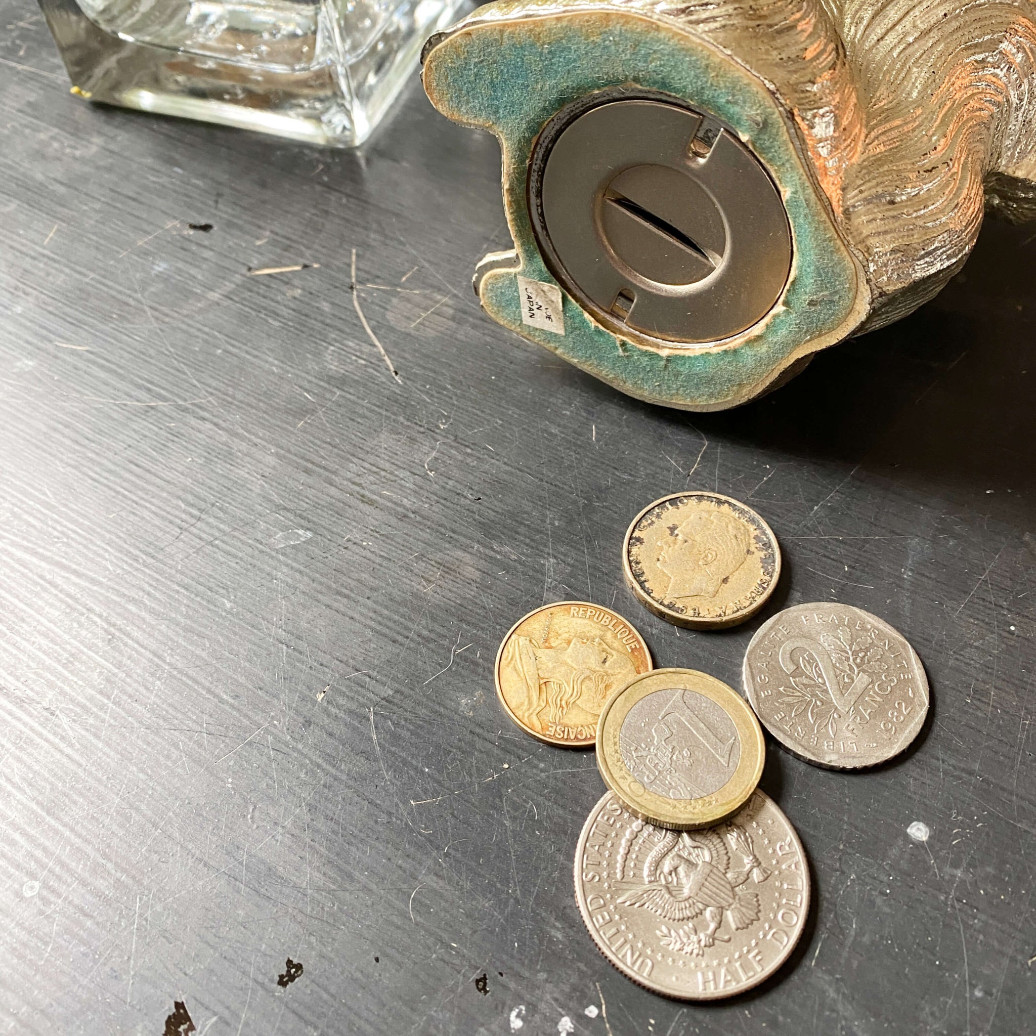 Vintage Silvertone Squirrel Coin Bank Made in Japan circa 1970s