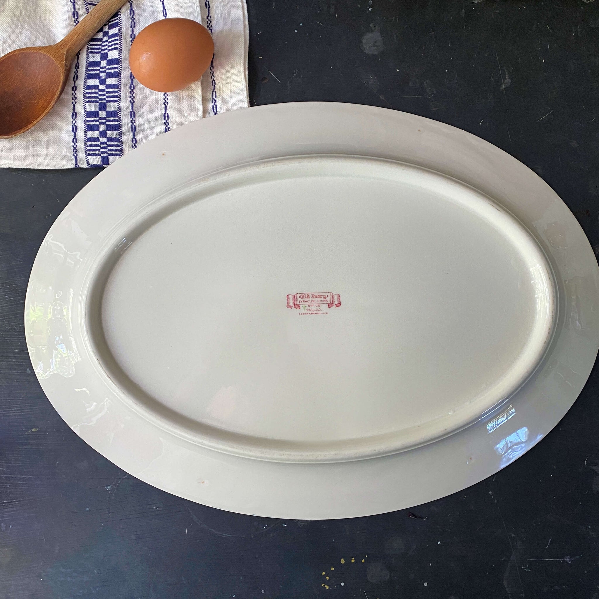 Vintage 1920s Restaurant Ware Platter Designed by H.G. Aitken Syracuse China O.P.Co