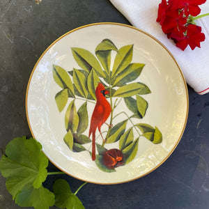 Mark Catesby Botantical Plate - The Cardinal - American Preservation Guild for Gorham Fine China circa 1976-1978