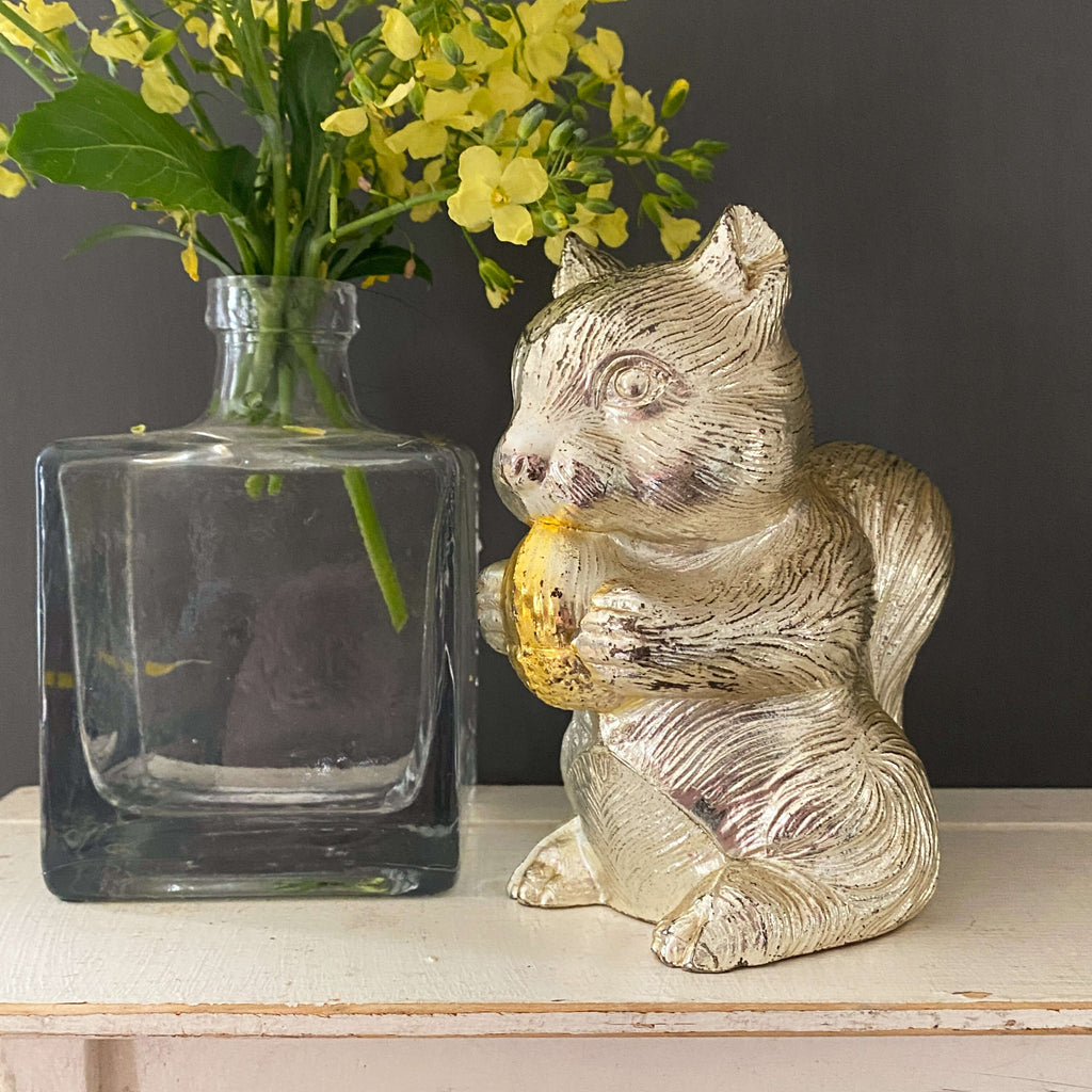 Vintage Silvertone Squirrel Coin Bank Made in Japan circa 1970s