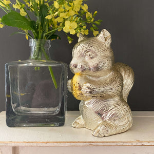 Vintage Silvertone Squirrel Coin Bank Made in Japan circa 1970s