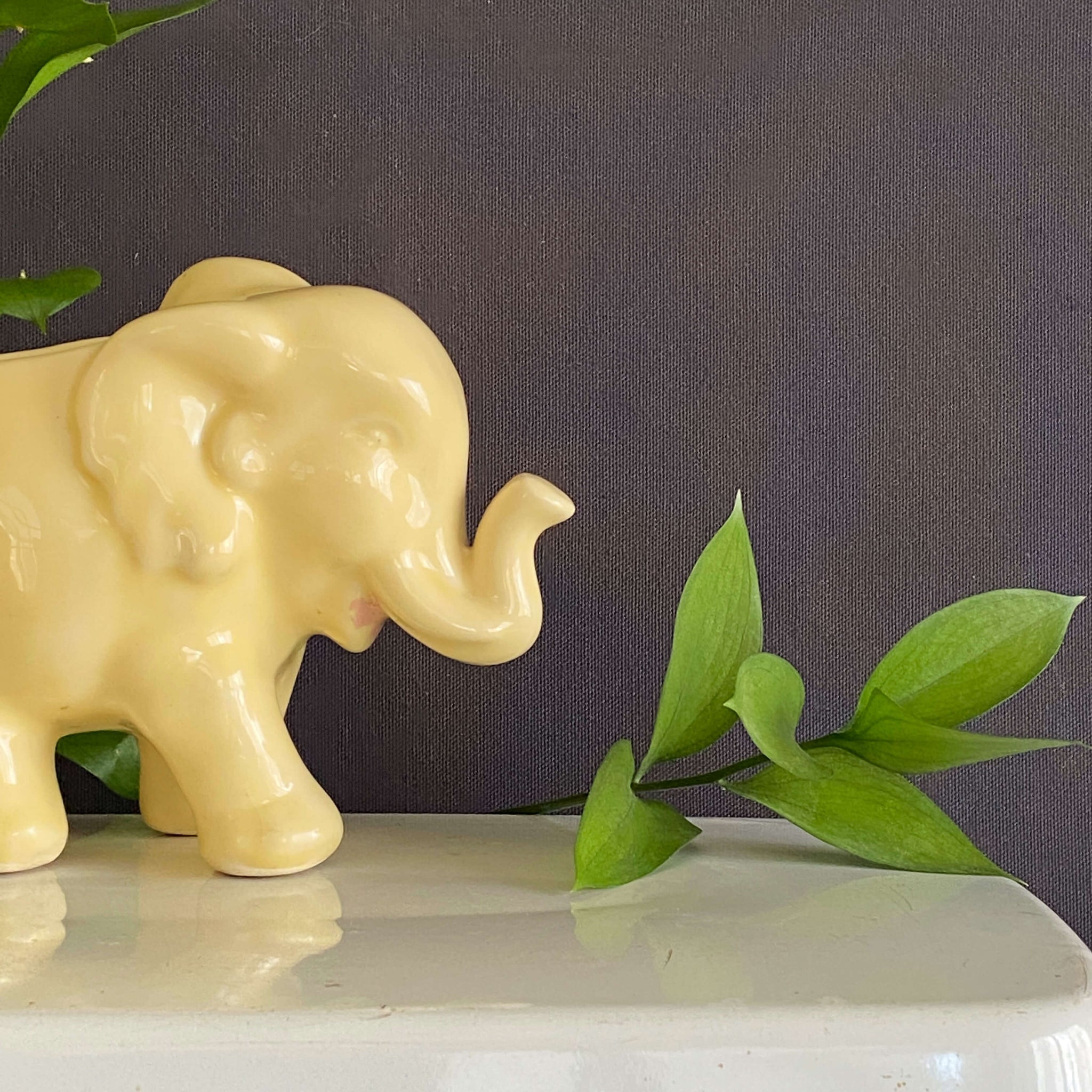 elephant plant pot feet Vintage 1950s Elephant Planter Vase