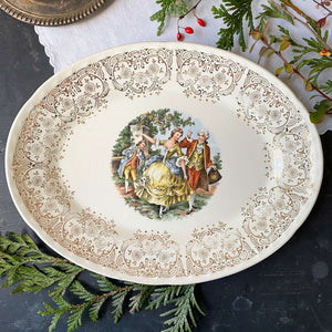 Vintage Royal Queen Empress Chantilly Platter by Canonsburg Pottery circa 1940s