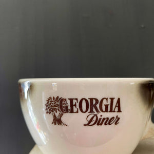 Vintage Georgia Diner Restaurant Ware Cups circa 1970s-1980s - Set of Two - Queens NY Mainstay