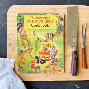 Vintage 1950s Barbeque Cookbook - The Hungry Man's Outdoor Grill Cookbook circa 1953