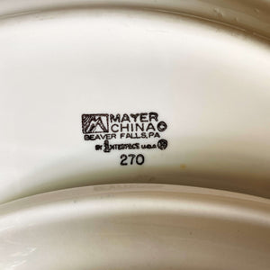 Vintage Mayer China Restaurant Ware Side Plates - Duval Pattern Set of Three