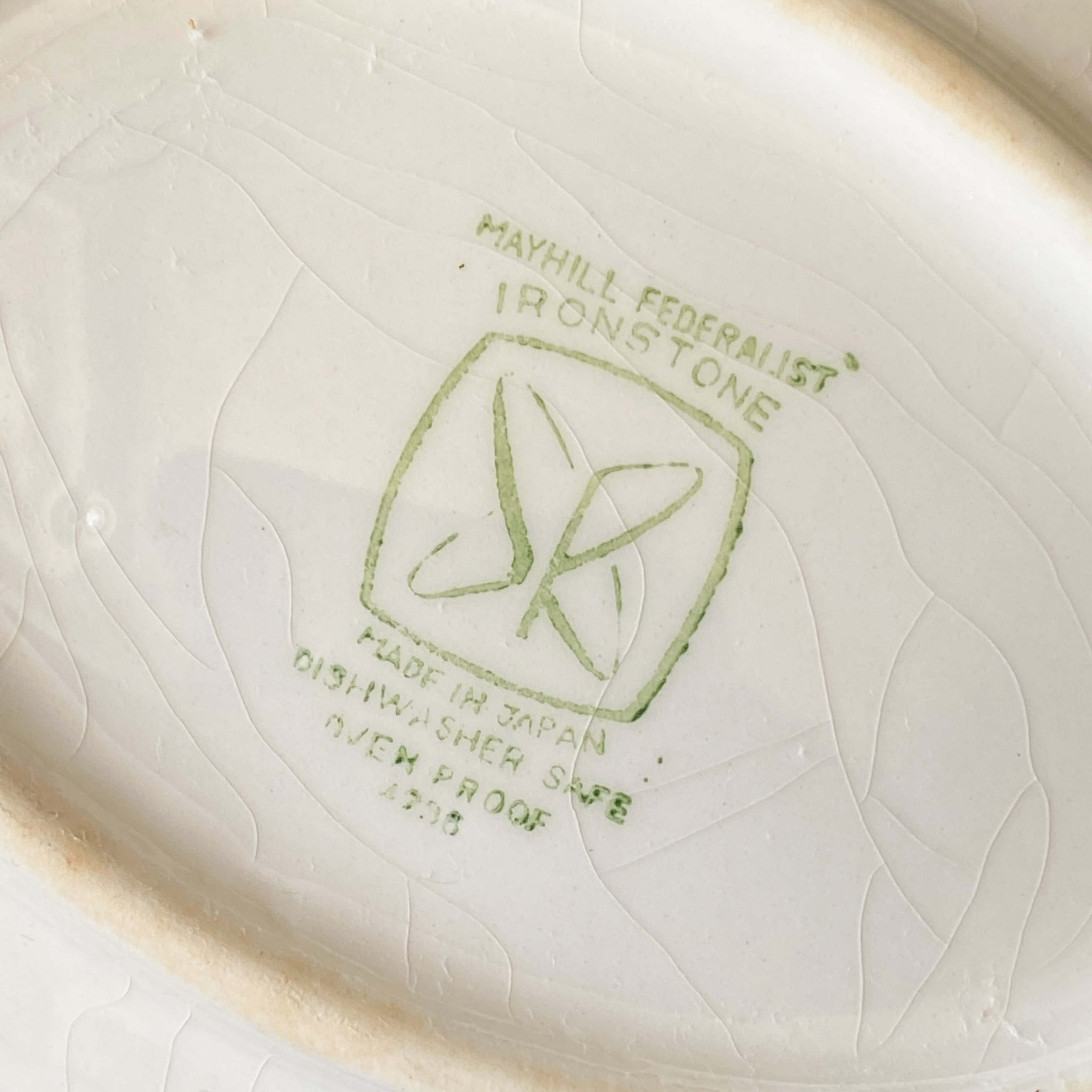 Vintage Mayhill Federalist Ironstone Gravyboat circa 1960s-1970s