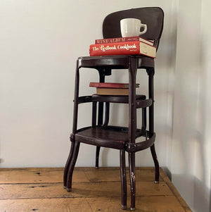 Vintage Metal Step Stool Chair by Cosco - 4 D Model circa 1940s-1950s