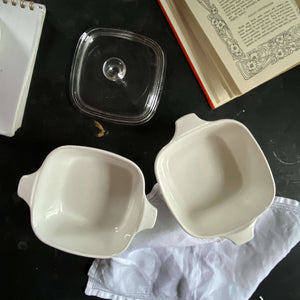 Vintage Corningware Spice of Life Covered Dishes - Set of Two with Lid - 2 3/4 cup size