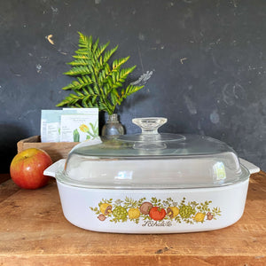 Vintage Corningware Spice-of-Life Casserole Dish -  L'Echalote 2.5 Quart