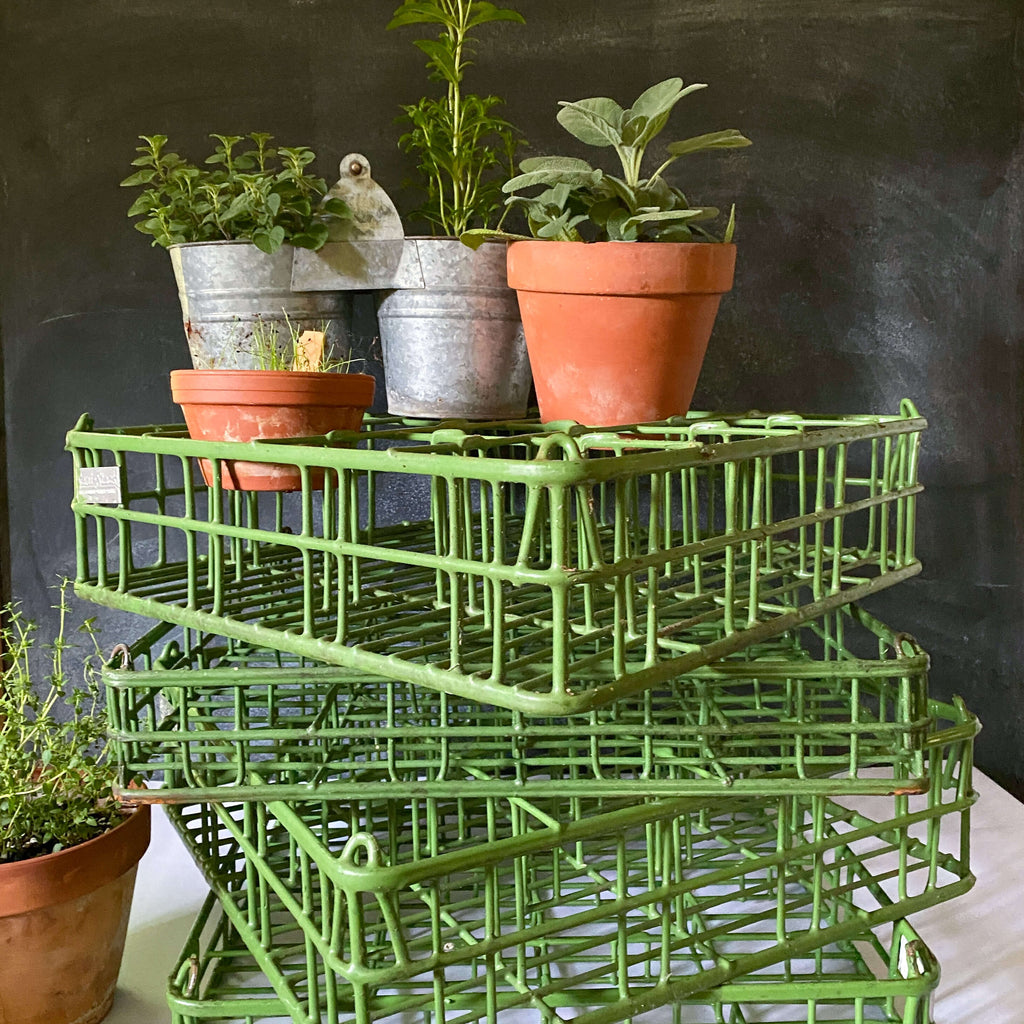 Vintage Sani-Stack Wire Dishwasher Crates - Assorted Stackable Sizes - Four Available