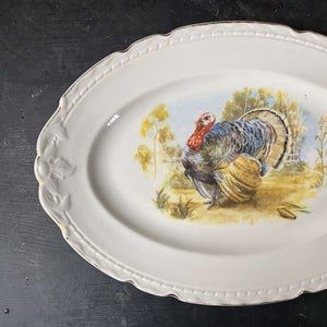 Vintage Turkey Bird Portrait Platter by Embassy USA circa 1940s-1960s