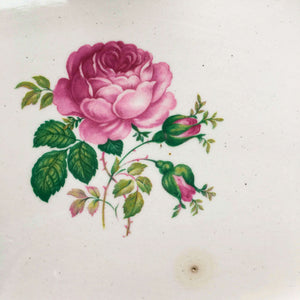 Vintage 1940s June Rose Platter - Washington Colonial by Vogue - Rare Pink Rose 13" Platter