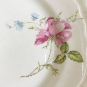 Vintage 1940s Floral Bread and Butter Plates - Warwick China Company USA - Set of 4