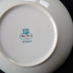 Vintage Wheat Pattern Dessert Bowls - Fine China of Japan - Set of Six
