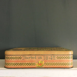 Vintage 1970's Whitman's Sampler Chocolate Tin Featuring Embroidery Sampler by Dorrit Gutterson