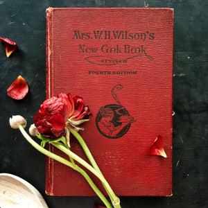 1920's Cookbook - Mrs Wilson's New Cook Book by Betty Lyles Wilson - 1920 Edition, 4th Printing - Very Rare Antique Cookbook