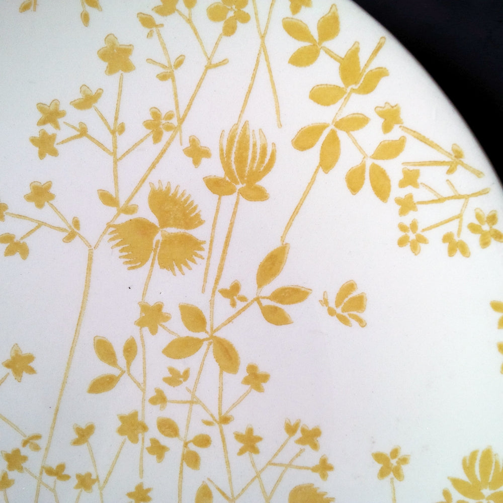 The Champagne Collection - Golden Yellow Mismatched China Plate Set - Five Pieces