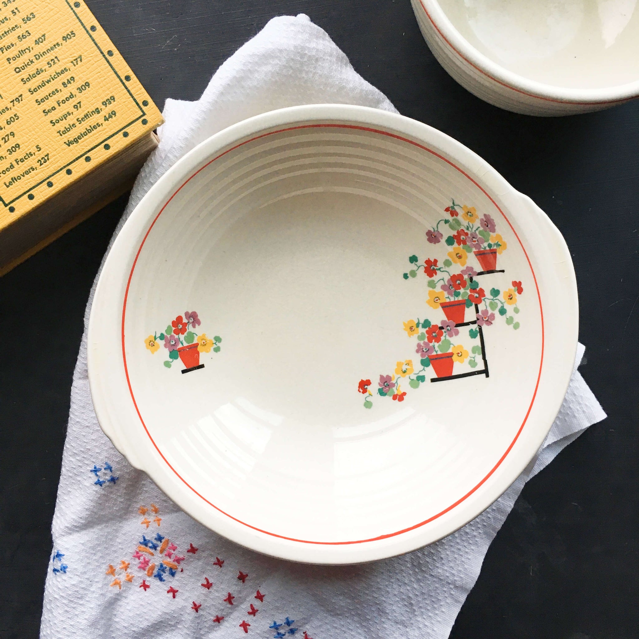 Edwin Knowles Chef Pattern Edwin Knowles Penthouse Pattern Vegetable Bowl - 1930s Art Deco Style ...